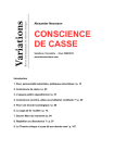 CONSCIENCE DE CASSE - VARIATIONS