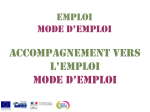 Accompagnement vers l`emploi Mode d`emploi