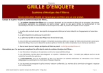 GRILLE D`ENQUETE - Système d`Analyse des Filières