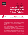 Le premier emploi des ingénieurs de Télécom ParisTech Enquête