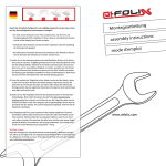 Montageanleitung assembly instructions mode d`emploi