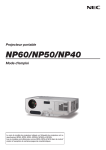 Projecteur portable NP60/NP50/NP40 Mode d`emploi