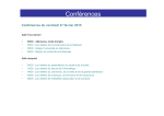 Conférences du vendredi 27 février 2015