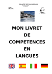 MON LIVRET DE COMPETENCES EN LANGUES