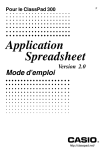 Application Spreadsheet - Support