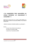 Rapport sur les coopérations inter-associatives territoriales, RNMA