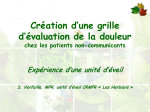 Création d`une grille d`évaluation de la douleur