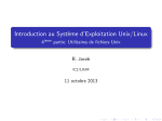 Introduction au Système d`Exploitation Unix/Linux