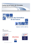 Brochure des formations Zone Ile de France 2015