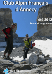 Programme et revue été 2012 - Club Alpin Français d`Annecy