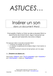 Insérer Son dans Word