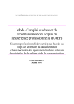 Mode d`emploi du dossier RAEP - Ministère de la Culture et de la