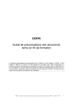 DOFIN Guide de préconisations des documents remis en fin