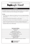 Modes d`emploi / Clapet anti-retour