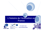 L`histoire de l`évaluation en France