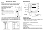 Mode d`emploi du portier vidéo VSR 104 Mode d`emploi du moniteur