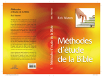 M éthodes d`étude de la Bible - Librairie Biblique Certitude