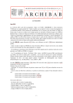 Actualités ARCHIBAB 2015-06