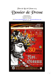 Dossier de Presse - Fêtes renaissance du Roi de l`Oiseau