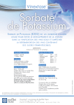 SORBATE DE POTASSIUM (E202) EST UN