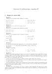 Exercices de mathématique, cinquième B