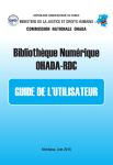 Bibliothèque Numérique OHADA-RDC GUIDE DE L