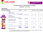 Programmation Spectacles & Sorties