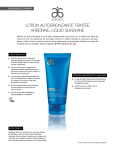 lotion autobronzante teintée arbonne® liquid sunshine