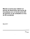 Marche à suivre pour obtenir un permis de destruction des larves de