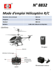Mode d`emploi Hélicoptère R/C N° 8832