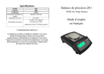 Balance de précision i201 Mode d`emploi en Français