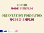 Orientation formation Mode d`emploi