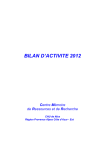 BILAN 2012f - Centre Mémoire de Ressources et de Recherche de