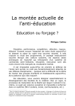 La montée actuelle de l`anti-éducation