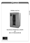 infra-sauna manuel d`installation et de l`utilisateur