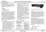 Mode d`emploi Radio Internet DLNA et lecteur audio Wi-Fi