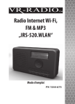 Radio Internet Wi-Fi, FM & MP3 „IRS-520.WLAN“