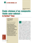 Étude clinique d`un composite fluide auto-adhésif :