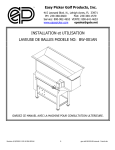 INSTALLATION et UTILISATION LAVEUSE DE BALLES MODELE