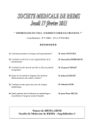 Séance de 20H30 à 22H30 Faculté de Médecine de REIMS