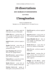 Pages d`introduction - 20 dissertations l`imagination