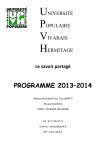 PROGRAMME 2013–2014 - Université Populaire Vivarais