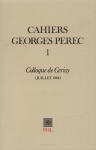 Cahier Georges Perec