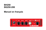 BH250 BG250-208 Manuel en français