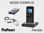 MODE D`EMPLOI PM-600