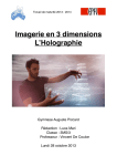 Imagerie en 3 dimensions: l`holographie