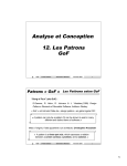 Analyse et Conception 12. Les Patrons GoF