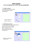 Mode d`emploi Lire un nombre de 1 à 107 sur une graduation