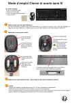 Mode d`emploi clavier et souris sans fil