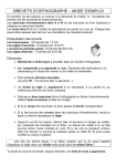 BREVETS D`ORTHOGRAPHE – MODE D`EMPLOI